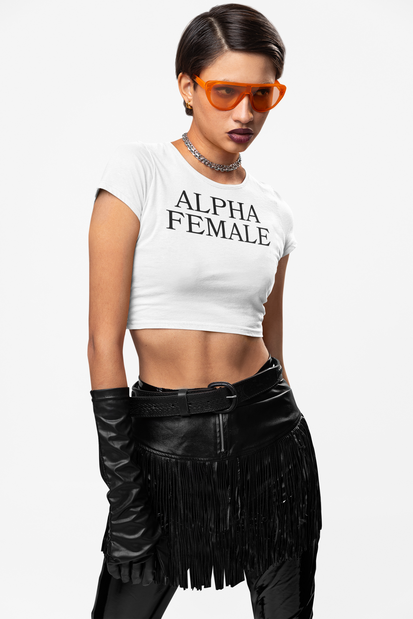 Empowered Women’s Crop Tee, Inspirational Crop Top for Feminists, Trendy Women’s Shirt, Gifts for Her, Casual Summer Wear