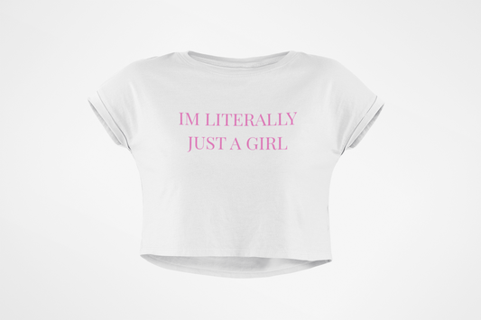 Girls Just Wanna Have Fun Crop Tee, Feminist Shirt, Cute Summer Top, Casual Outfit, Gift for Her, Birthday Apparel