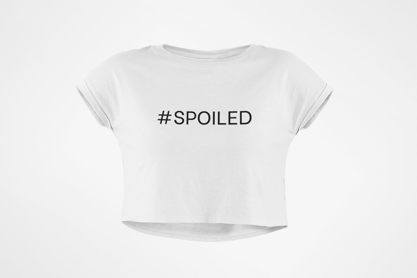 #Spoiled Women's Crop Tee | Cute Gift for Girlfriends, Birthday Gift, Summer Fashion, Casual Wear, Trendy T-Shirt